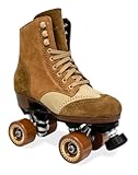 Oxford Leather Roller Skates with Aluminum Track Plate, Urethane Cushions, for Men and Women