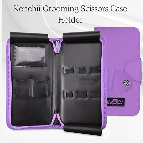 Miniatura 4 de Kenchii Estuche para tijeras y tijeras con capacidad para 5 tijeras de belleza o aseo con diseño ergonómico