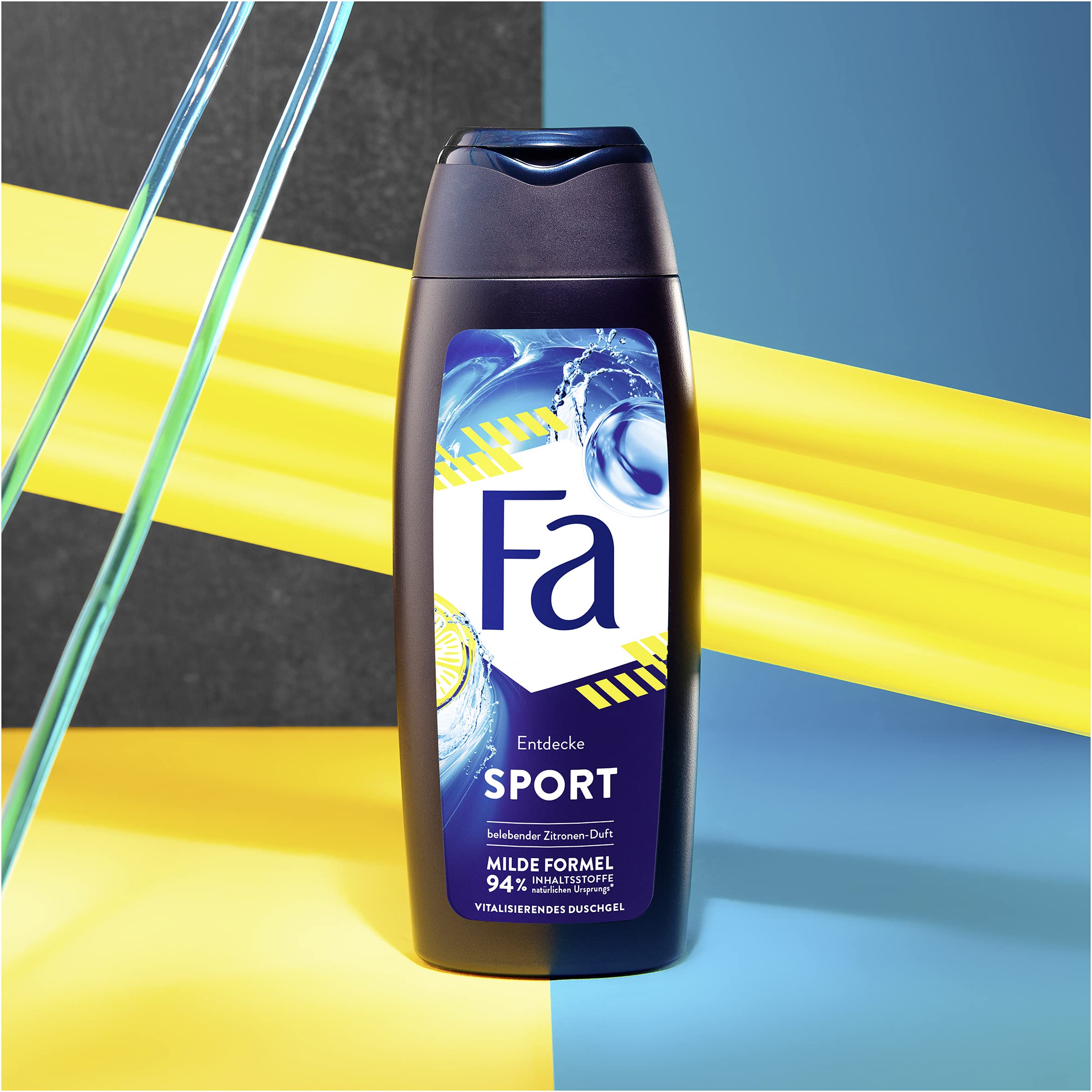 Fa Revitalising Sport Shower Gel with the revitalising fresh scent of green citrus 3, 750 ml, 2.25 l (Pack of 1) - Image 2
