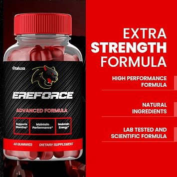 Ereforce Gummies, Ere Force Gummys Supplement with Advanced Maximum Strength Support, Performance Blend Formula for Overall Health, Energy & Wellness, Erforce Reviews Multivitamins Gummi (60 Gummies)