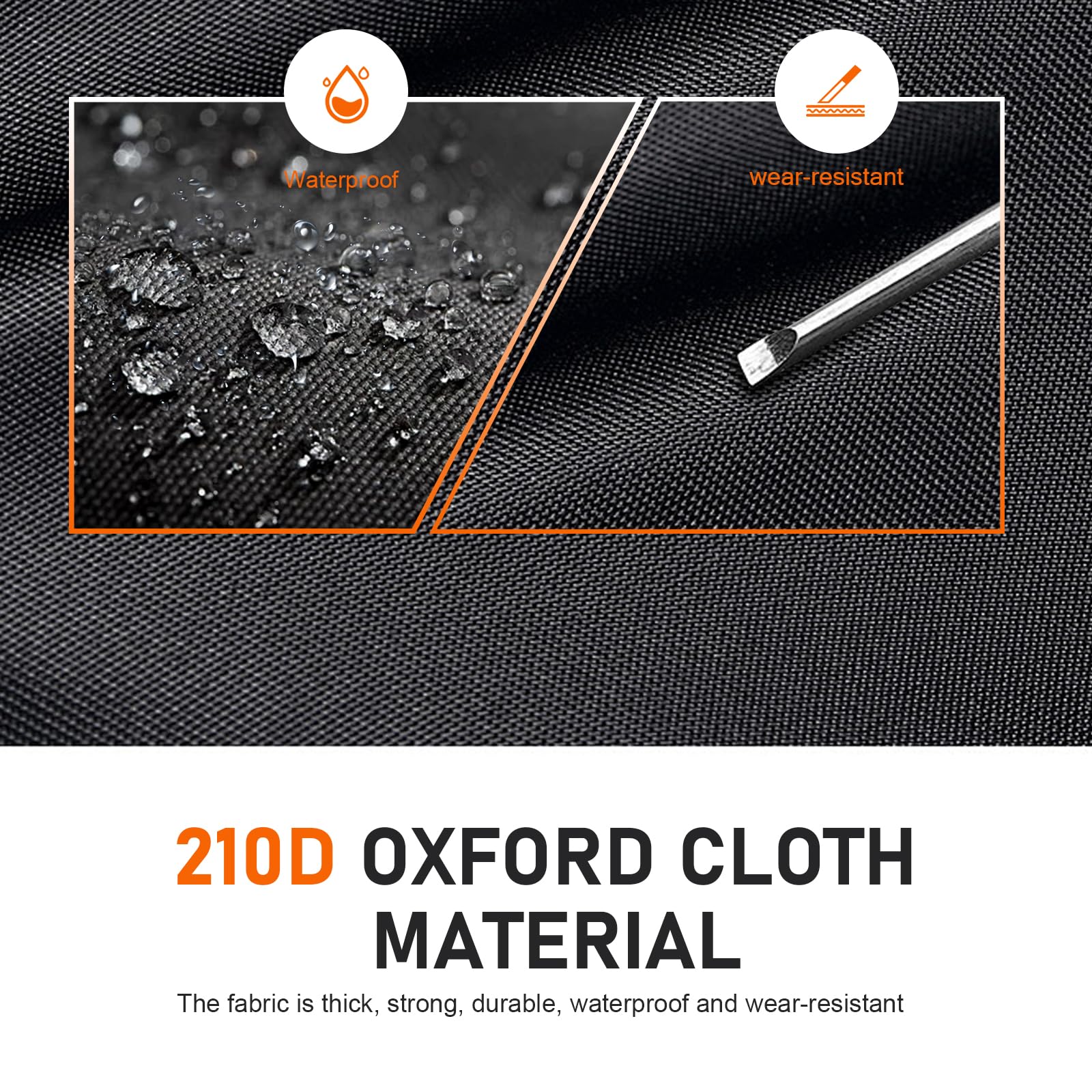 Opuweiy Car Half Cover Oxford Summer Rainproof Sunshade Cover All-season Thickened Car Roof Protector Universal for Sedans Black — view 2