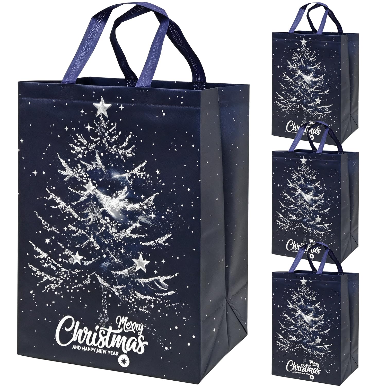 Large Christmas Gift Bags 4Pcs,41 * 30 * 18 Christmas Presents Bags,Gold Tree Xmas bags for presents