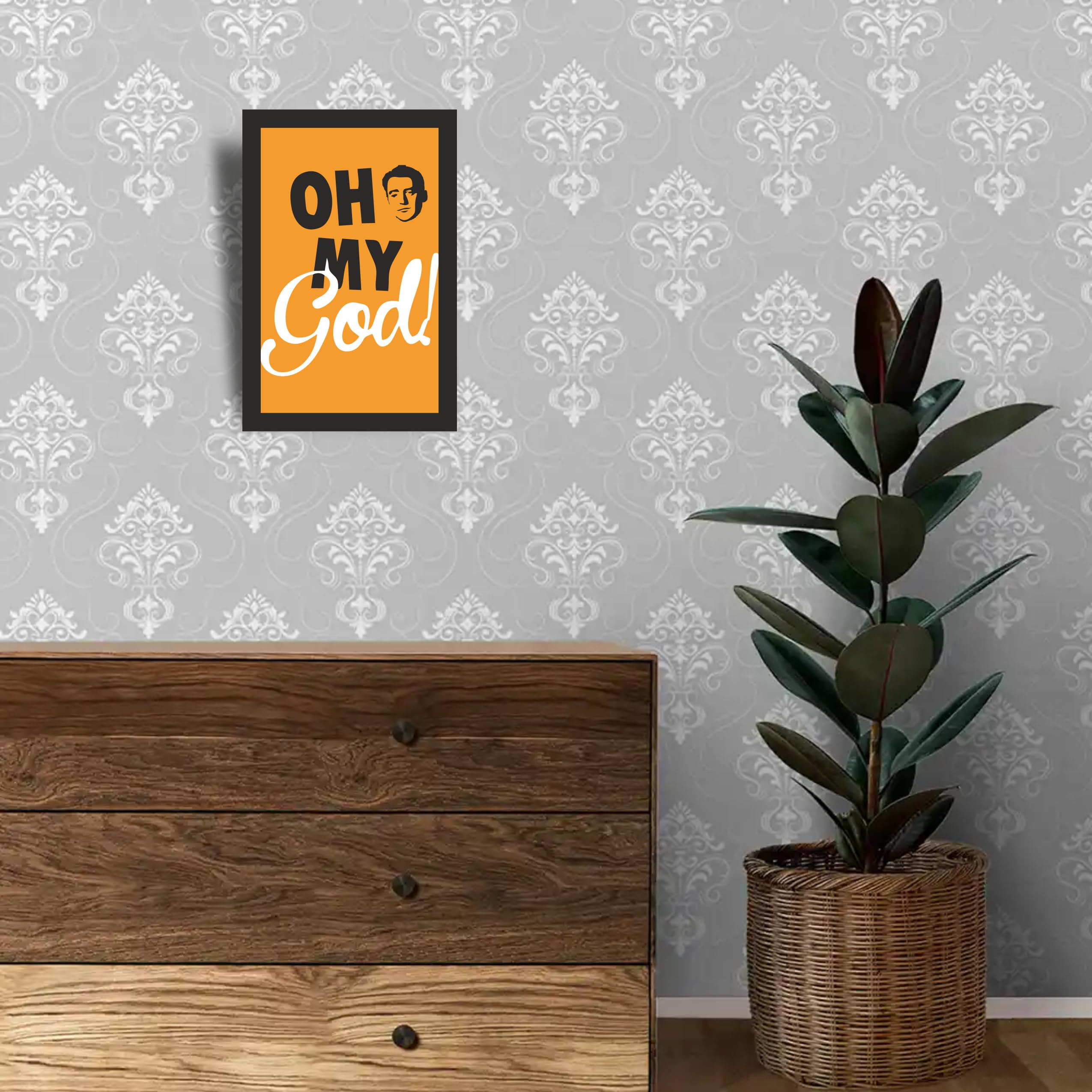 Friends Janice Orange Oh My God Photo Frame A4 Black