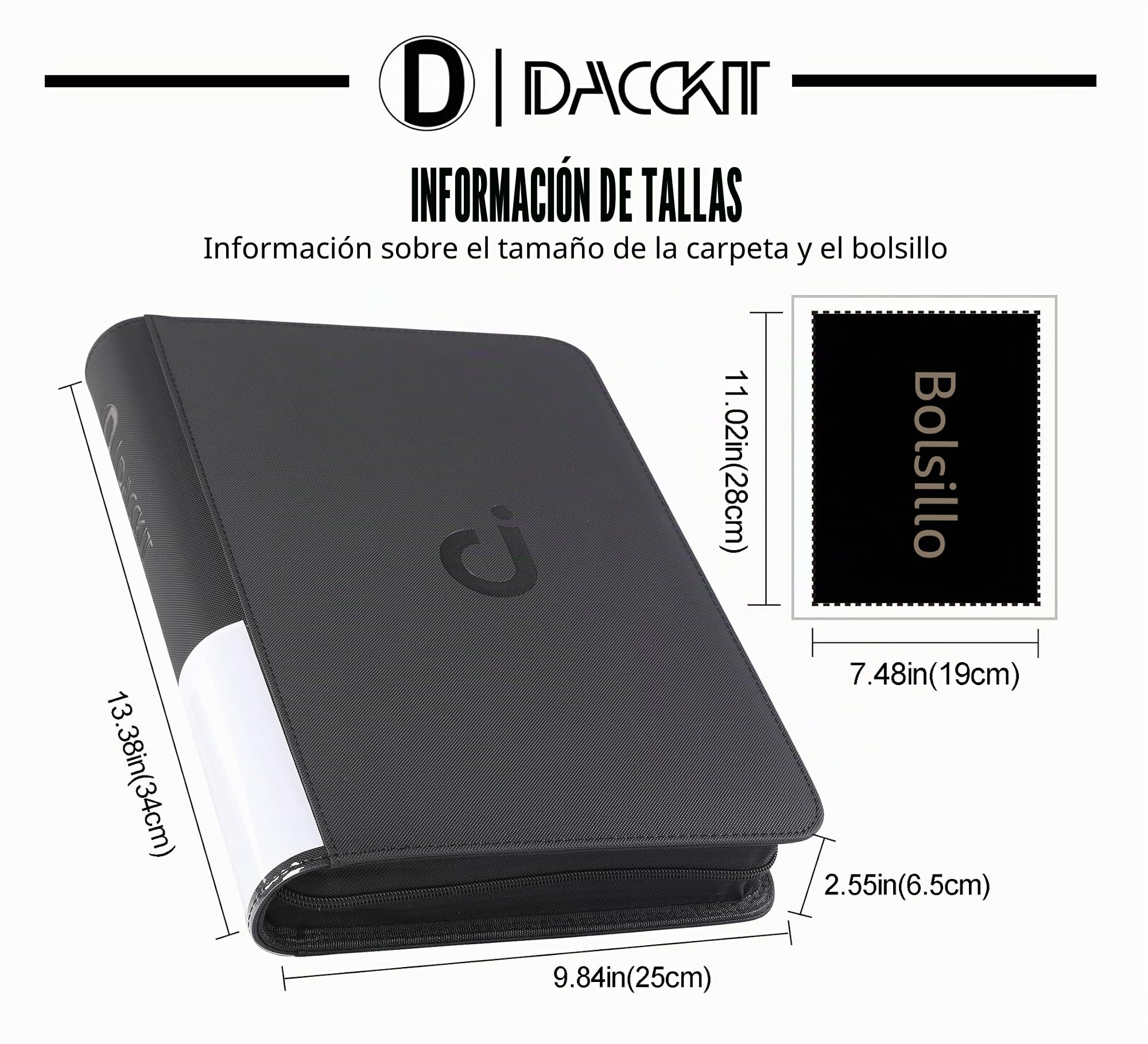 D DACCKIT Carpeta de cómics, álbum de cómics con fundas para cómics regulares y cómics en bolsa y abordado, carpeta de almacenamiento de cómics con capacidad para 24 cómics (modelo A, negro clásico)