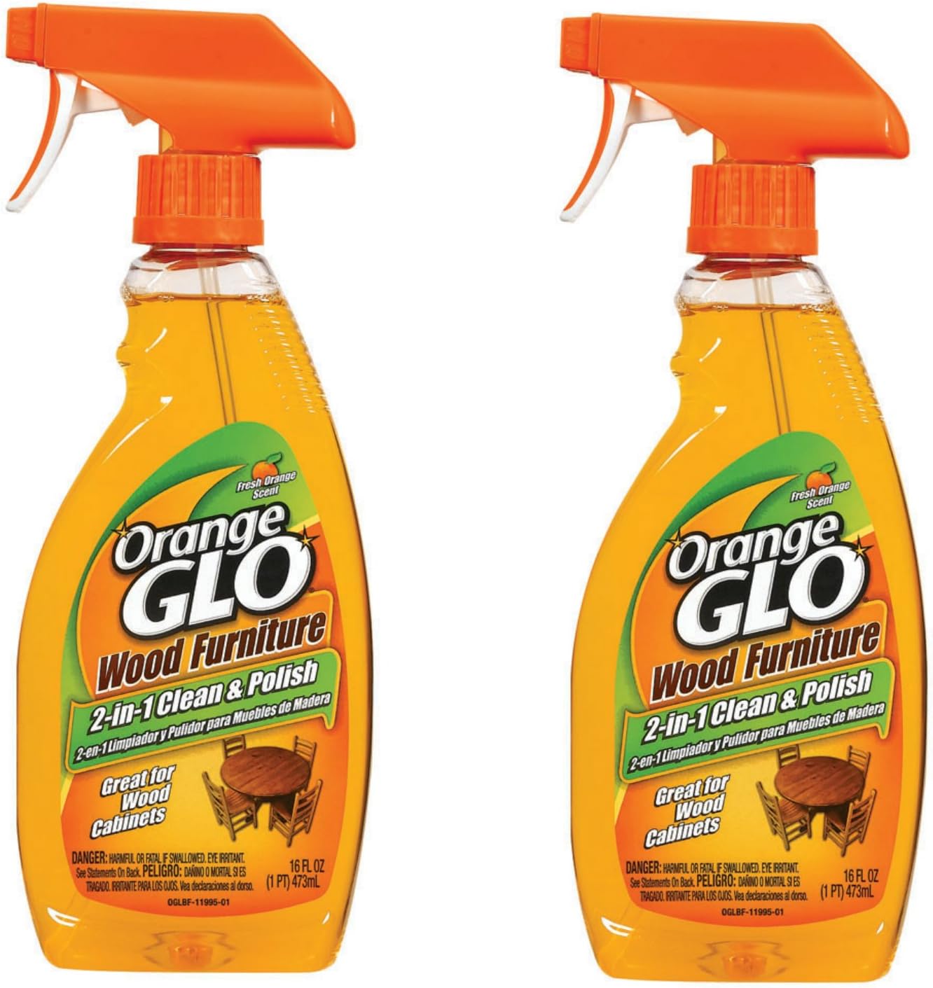 Orange Glo 2in1 Clean & Polish Wood Furniture Spray 16