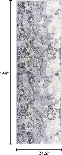 Miniatura 84 de SAFAVIEH Adirondack Collection Runner Rug - 2'6" x 10', Navy & Grey, Modern Abstract Design, Non-Shedding & Easy Care, Ideal for High Traffic Areas