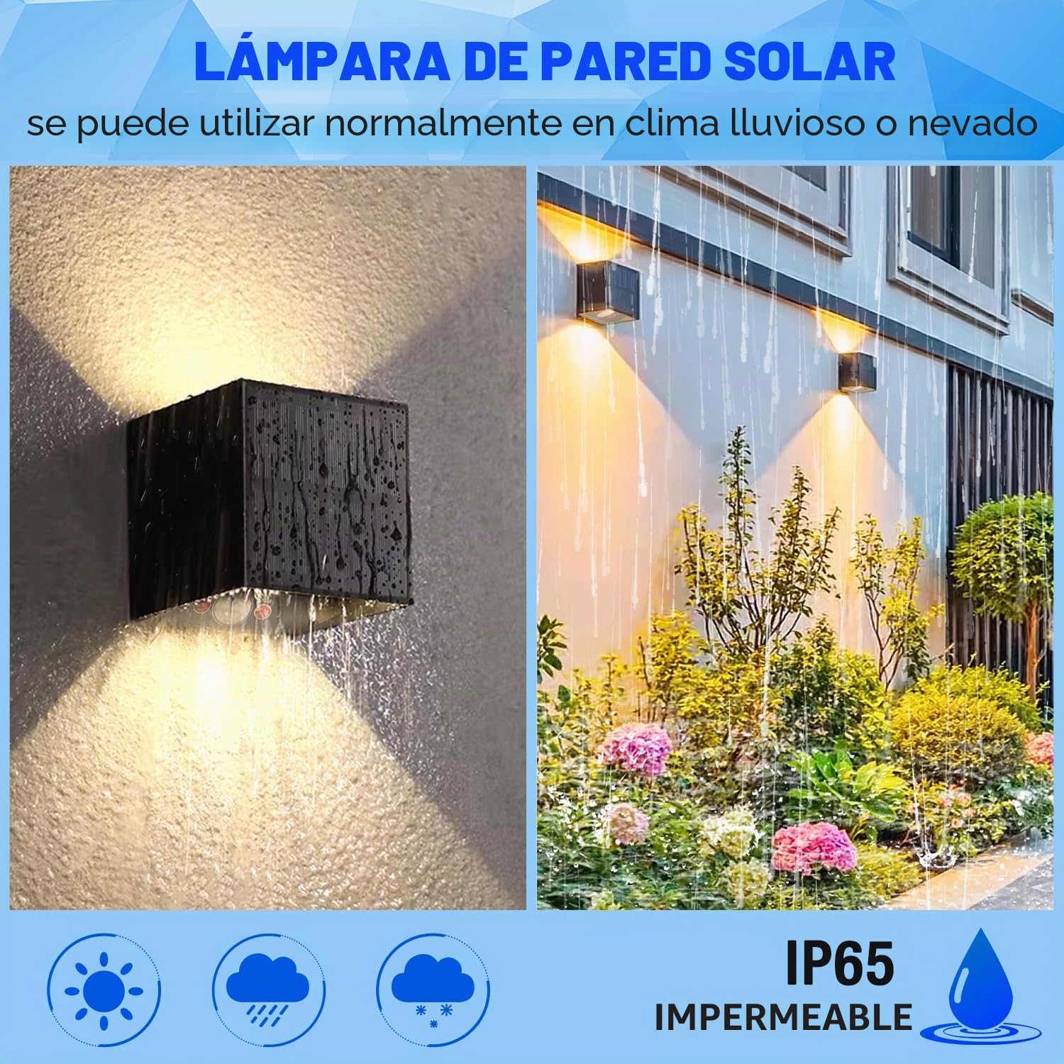 2 Piezas Aplique Solar Pared Exterior, Luz Exterior Solar LED con Sensor de Movimiento Lampara Solars Exterior IP65 Ángulo de haz Ajustable Luz 3 Modos para Jardin Porche Patio