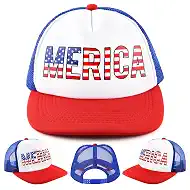 Labrostar 4th of July Hat Fourth of July Accessories American Flag Hat 4th of July Accessories Adjustable USA Hat Trucker Hats for Men Women Teen