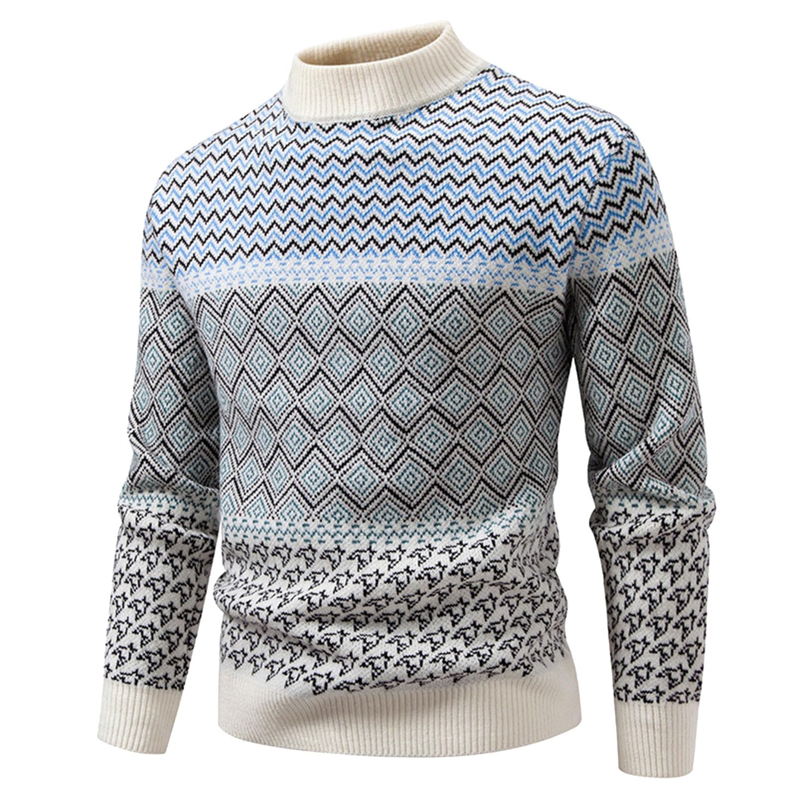 Genérico Jersey De Lana Hombre - Jerseis Hombre Suéter de Punto de Invierno Abrigo de Manga Larga Suave cálido Cuello Redondo Ropa Informal cómodo diseño térmico Top de Moda