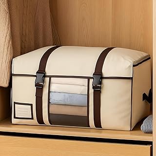 حل تخزين متعدد الاستخدامات - مجموعة من 5 قطع من الأكياس لتخزين البطانيات واللحاف بشكل مريح، مصممة للحفاظ على أغراضك نظيفة وخالية من الغبار