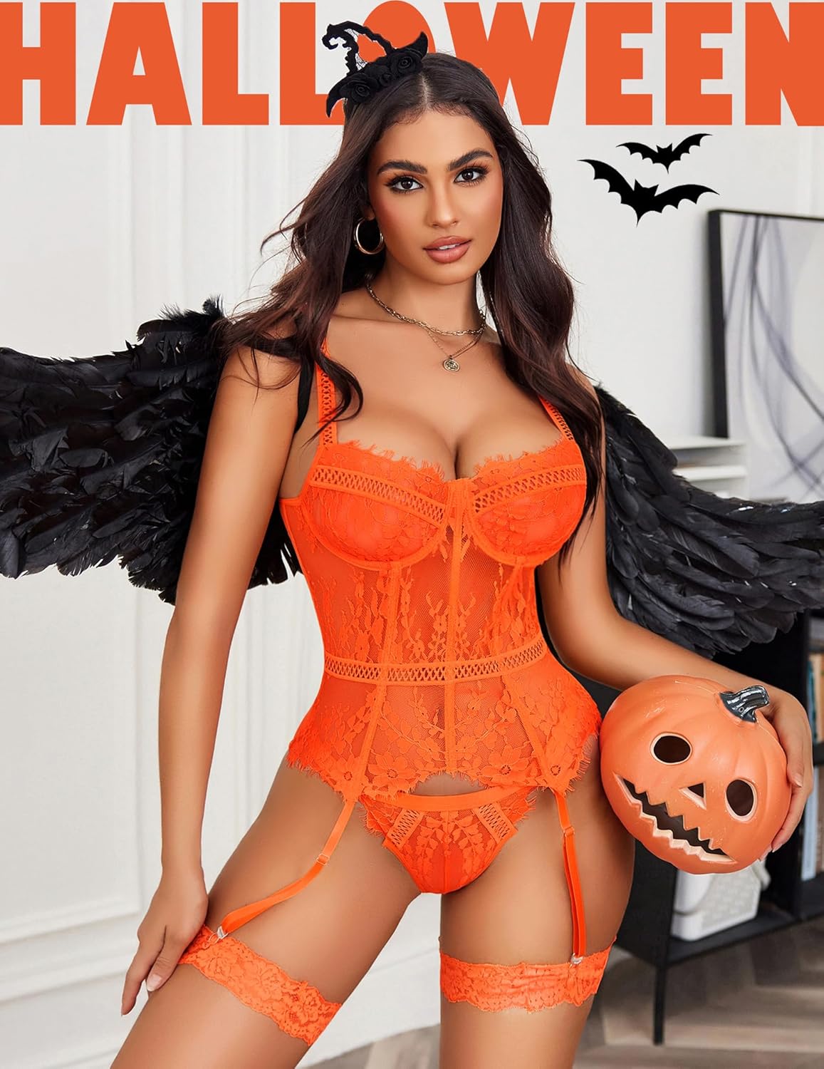 Avidlove Lingerie for Women Lace Corset and Panty Outfits Garter Lingerie Sets S-XXL - Image 3