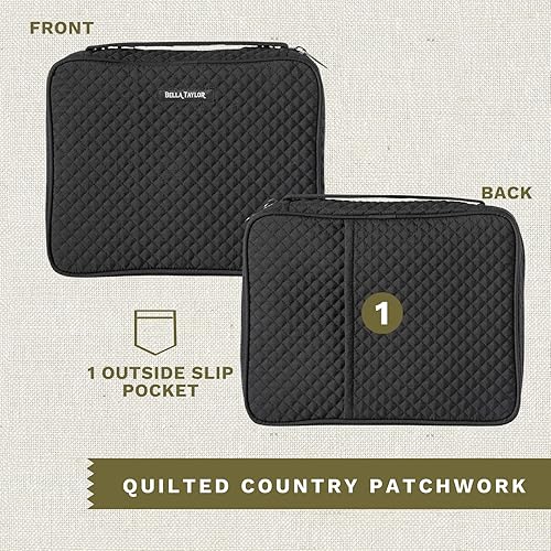 Miniatura 136 de Bella Taylor Funda acolchada para la Biblia para mujer, estuche grande para la Biblia de estudio, parche primitivo