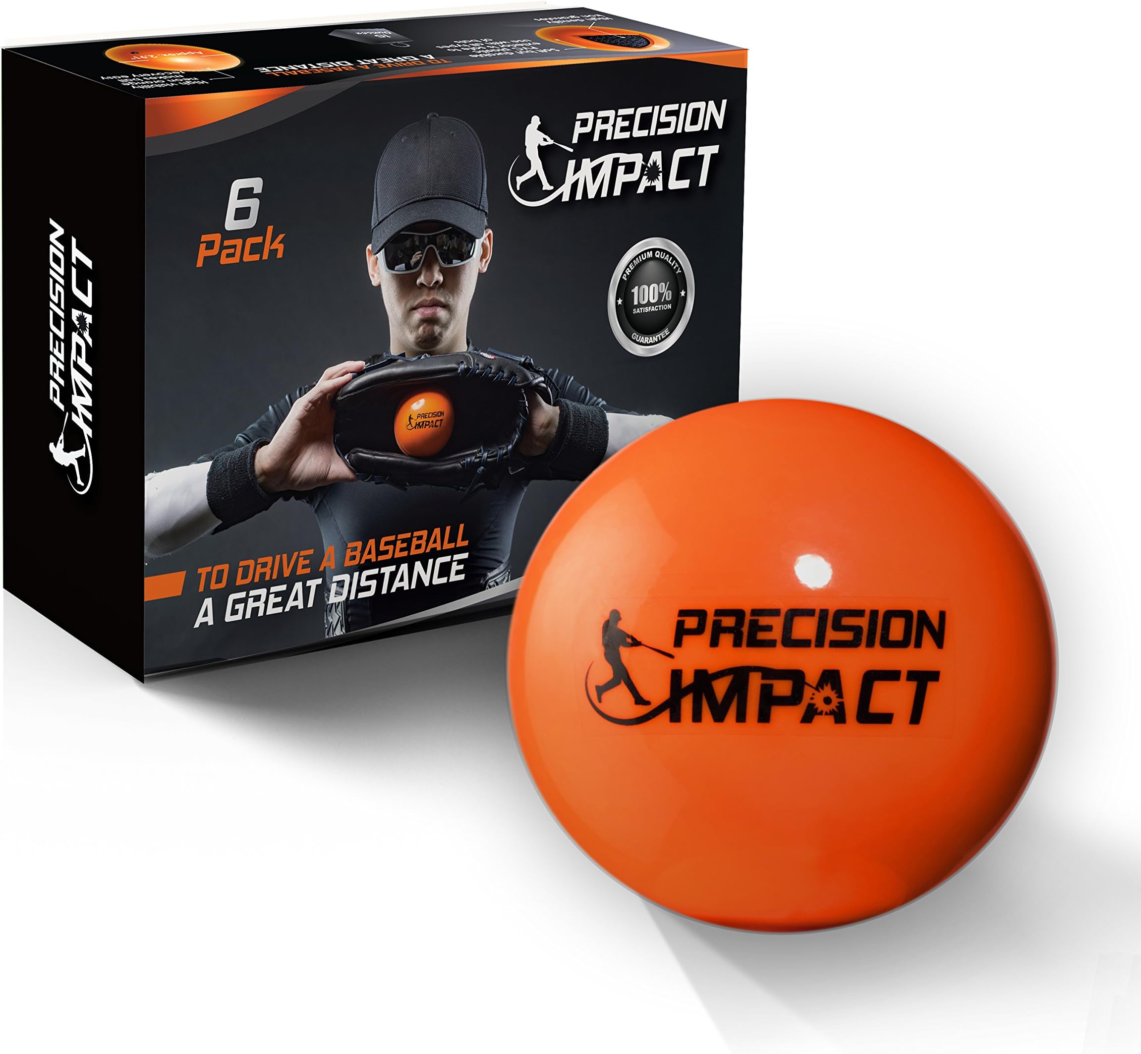 PRECISION IMPACTSlugs: Heavy Weighted 15oz Baseballs for Hitting (6-Pack)