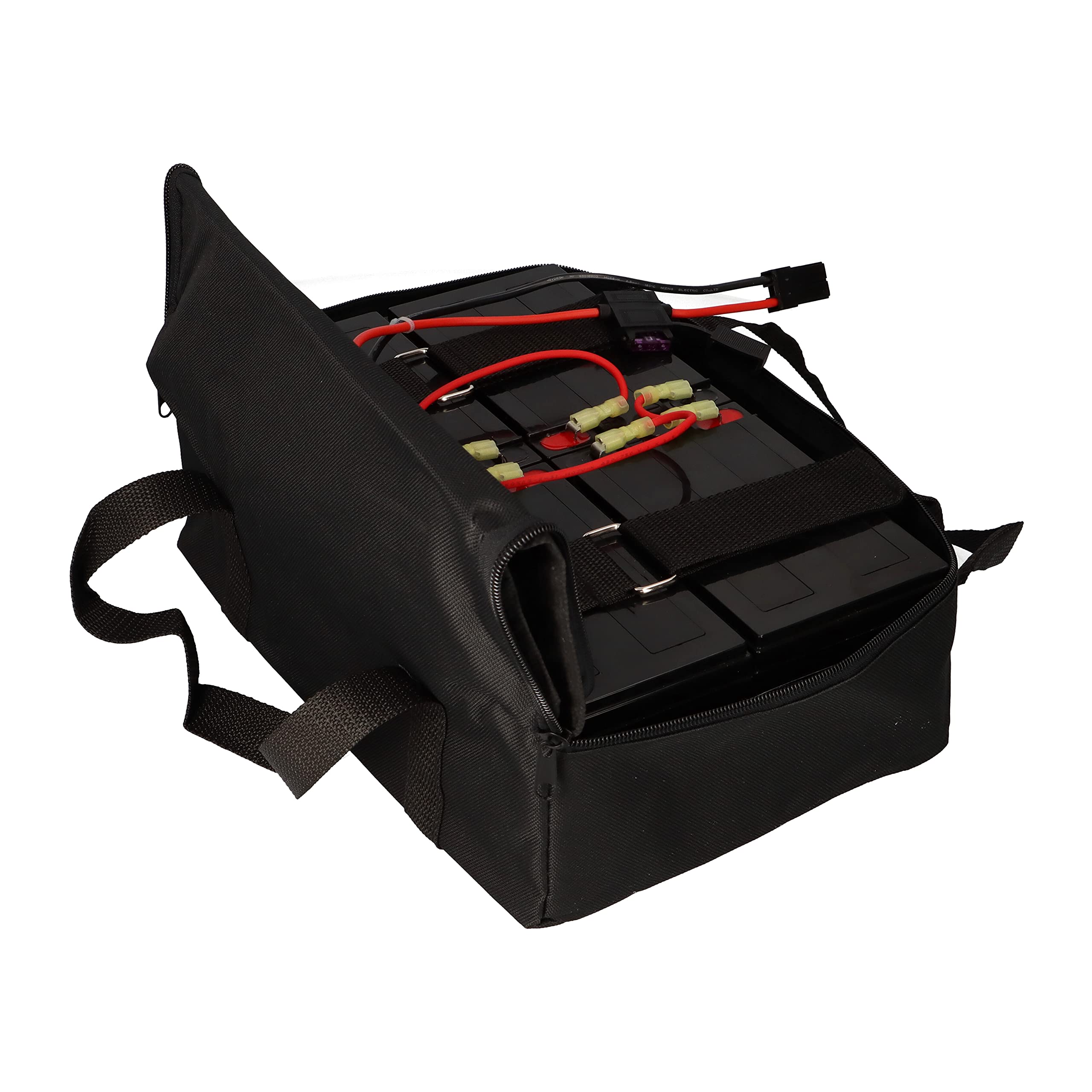 Batterie pour trottinette électrique Mach1 48 V – 4 × 12 V 15 Ah (total 48 V) + sac de transport – Plug & Play – Compatible avec Mach1, SXT, MZ, Charly – Installation rapide, longue durée de vie