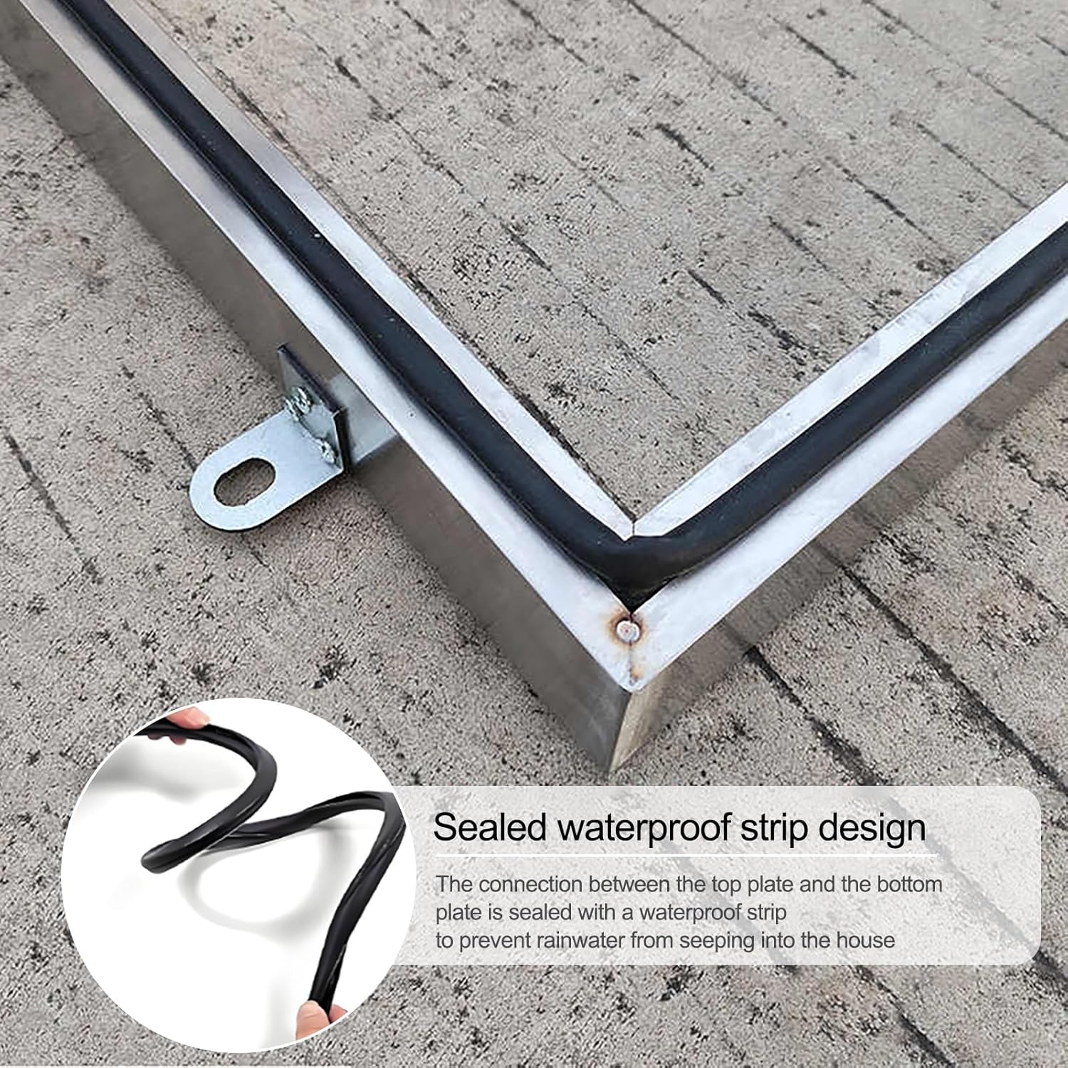 Stainless Steel Roof Hatch - Weatherproof Emergency Access Gate for Maintenance, 33.5"x33.5" Escape Lid, Durable Roof Access Hatch for Safe Entry and Exit