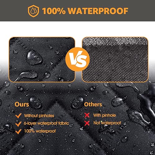 Miniatura 4 de nzonpet Fundas de asiento trasero para perros para camiones, 100% impermeables con ventana de malla grande, hamaca XL antideslizante a prueba de