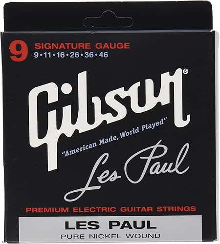 Gibson Les Paul Premium Electric Guitar Strings, Signature Gauge 9-46