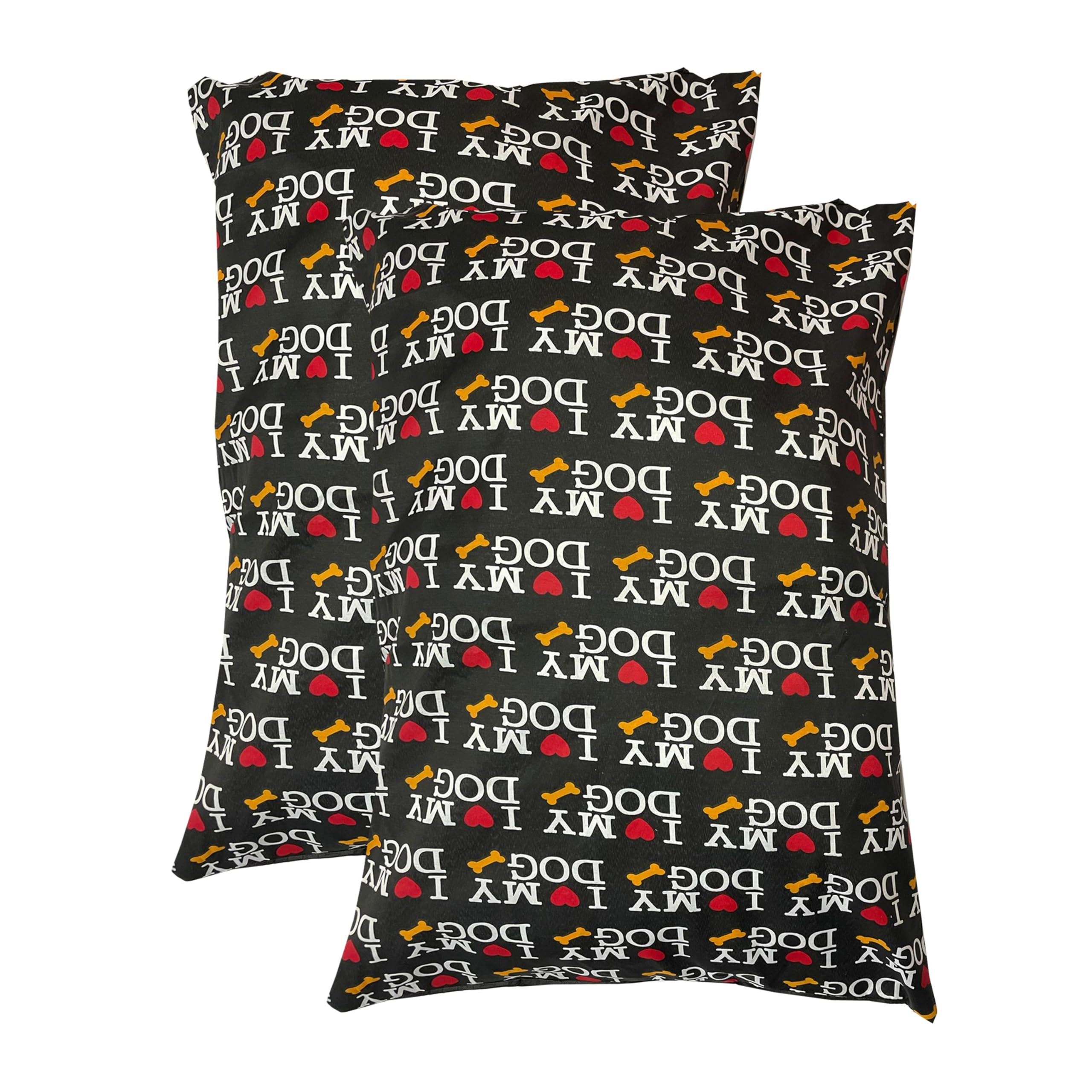 POSH WAVE Printed Dog Bed Cushion 2-PACK – Large 90x60cm Pet Mattress with Removable Zipped Polycotton Cover – Washable Hollow Fibre Inner – Comfortable Dog Sofa Pad for Medium & Large Breeds — image 1