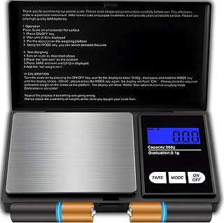 Retoo Pocket Scale 200g/0.01g Fine Scale Digital Scale with LCD Display Gold Scale Coin Scale Graph Scale Tara Function 7 Units Precision Scale with Batteries Mini Level Black