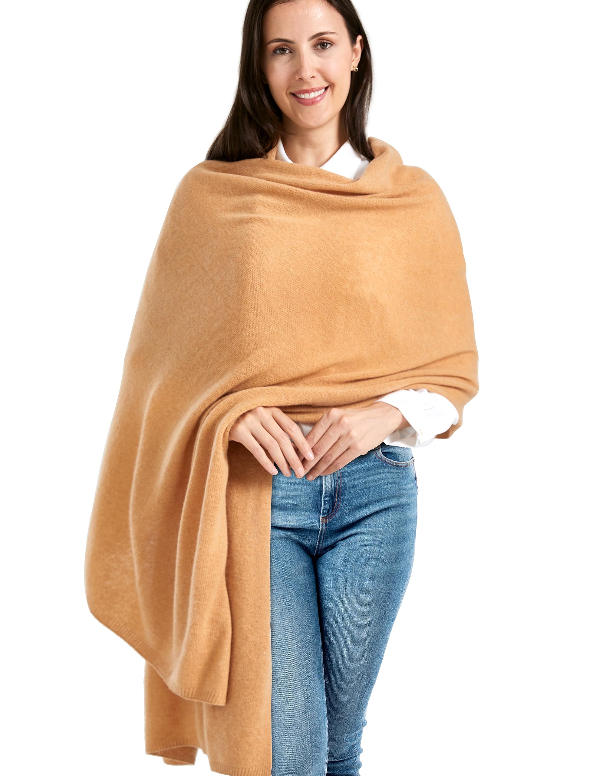 VIKIDEER100% Cashmere Scarf Knitted Wrap Shawl Extra Large Long Scarf Stole for Women Wayfarer Travel