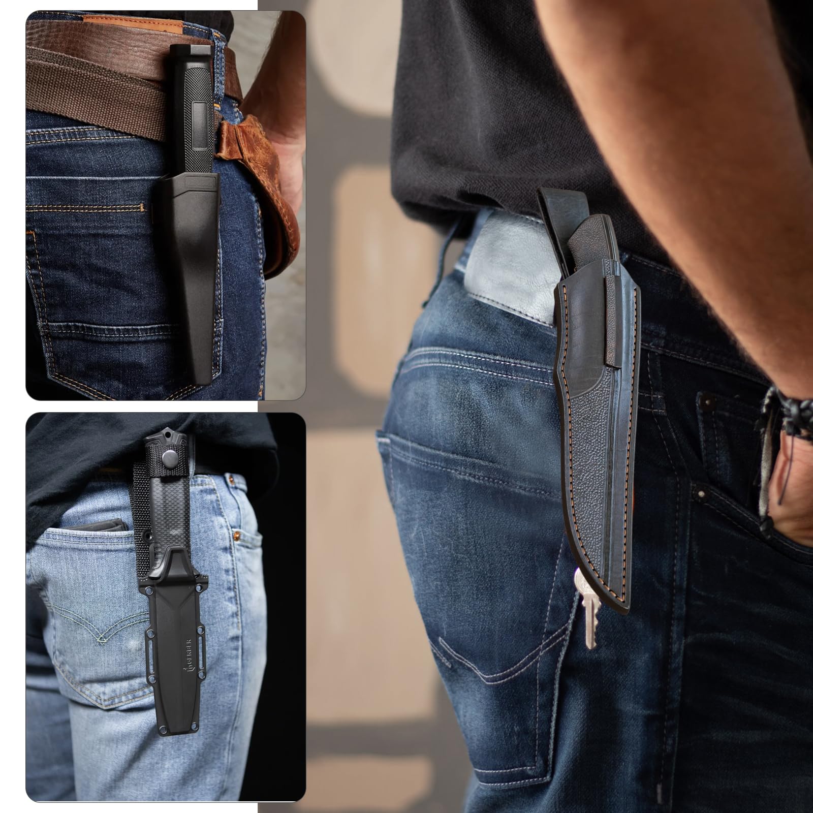2 Juego de Fundas Kydex K con Clip para la Cintura, Clip de Acceso para Cuchillo Kydex
