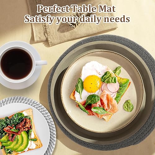 Miniatura 6 de Asany 9 salvamanteles para platos calientes, ollas y sartenes calientes de 11.8 y 8 pulgadas, manteles individuales bohemios para cocina,