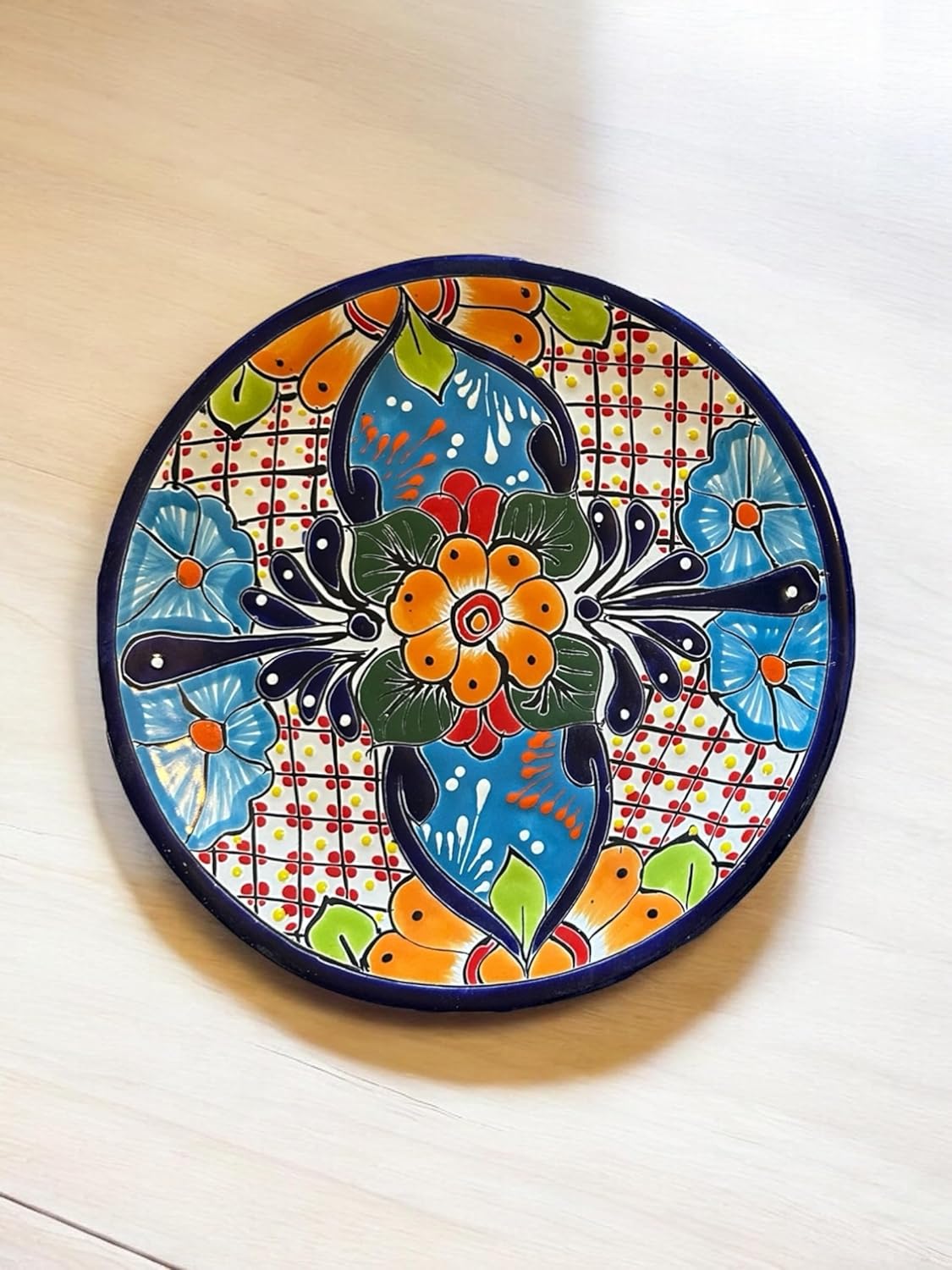 Mix and Match 11.5" Talavera Plates - Hand-Painted Mexican Pottery - Choose Your Unique Designs (1 Plate)