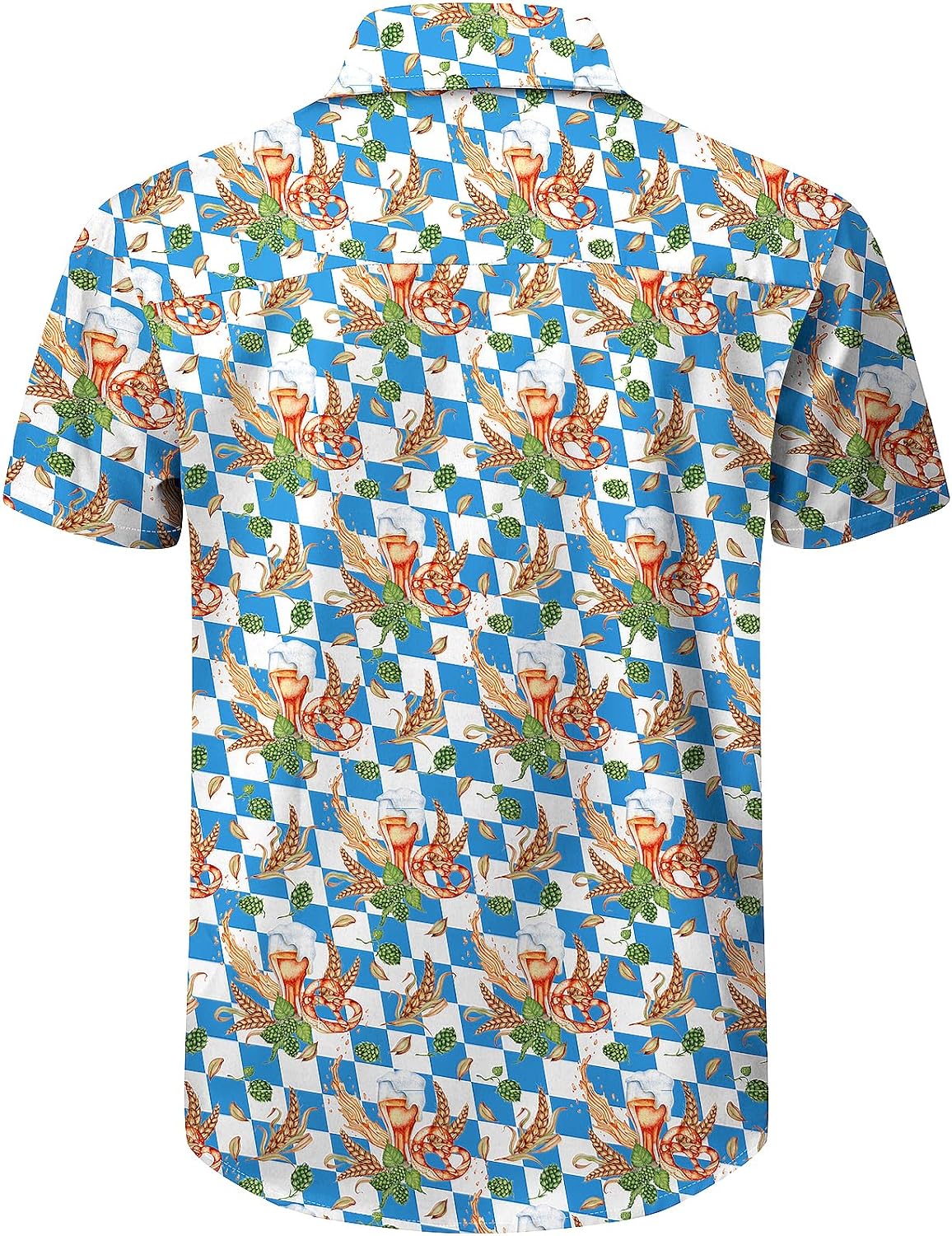 Men's Bavarian Oktoberfest Novelty Button Down Shirt, M-4XL