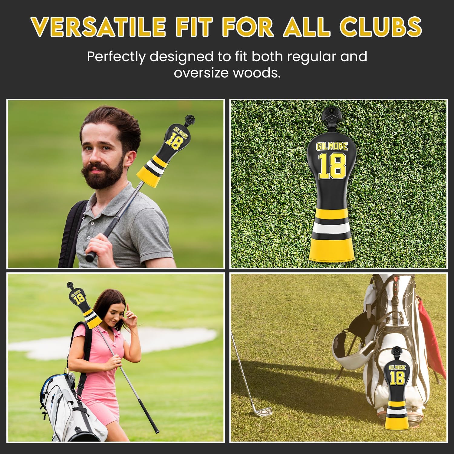 Gilmore Golf Head Cover - Premium Golf Club Protector - Headcover for Odyssey | Essential Golf Accessories for Men with Premium Club Protection | Funny Golf Accessories for Men image 3