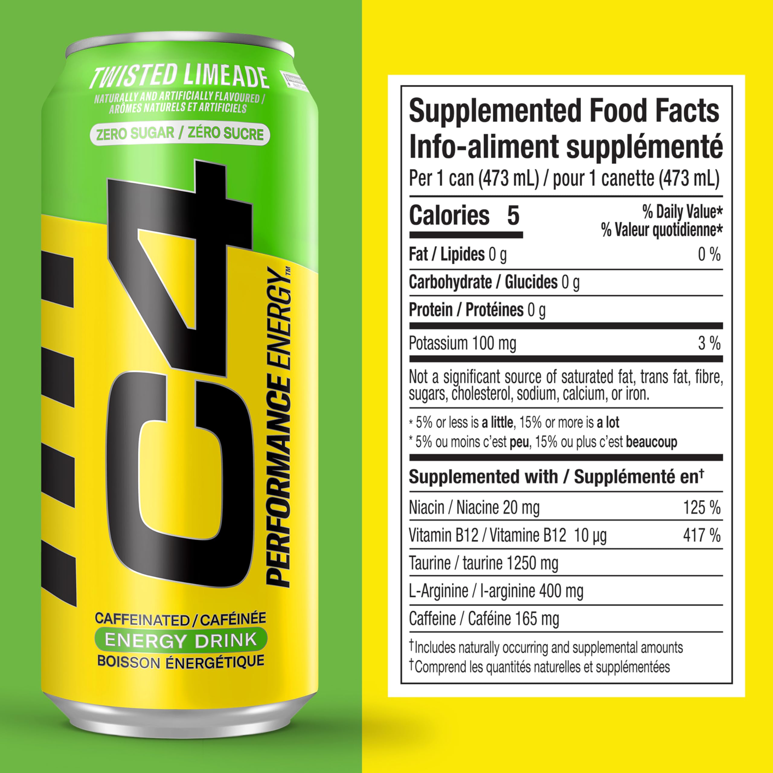 Cellucor C4 Performance Energy Drink, Twisted Limeade, Carbonated