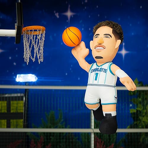Miniatura 6 de Bleacher Creatures Charlotte Hornets LaMelo Ball Figura de peluche de 10 pulgadas, una superestrella para jugar o exhibir