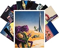 Vista 4 de PIXILUV Postales vintage 24 piezas SciFi Vintage Comic Book Art Magazine Covers