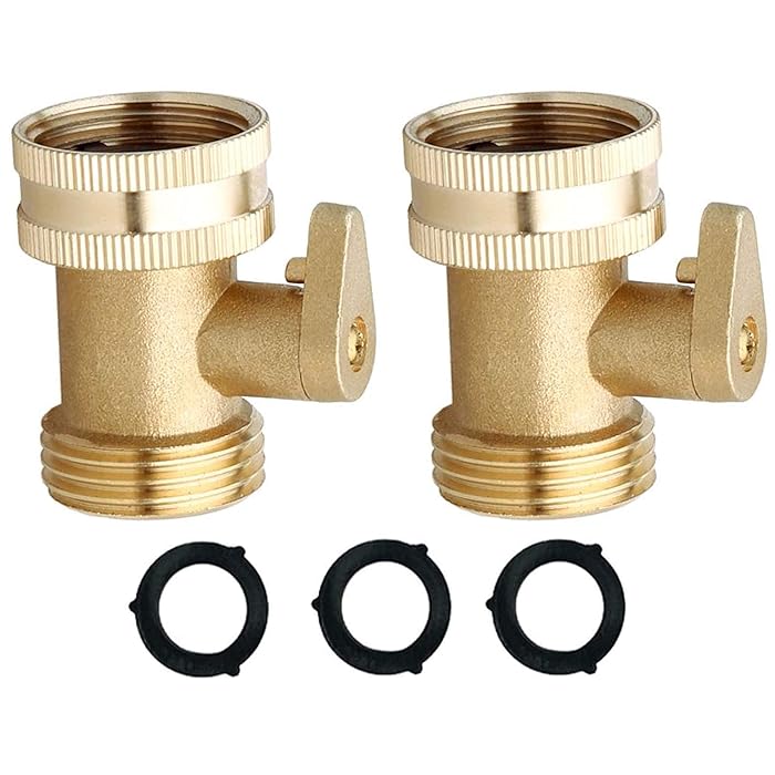 Buy Heavy Duty Brass Garden Hose Shut Off Valve [2 Pack] Garden Hose