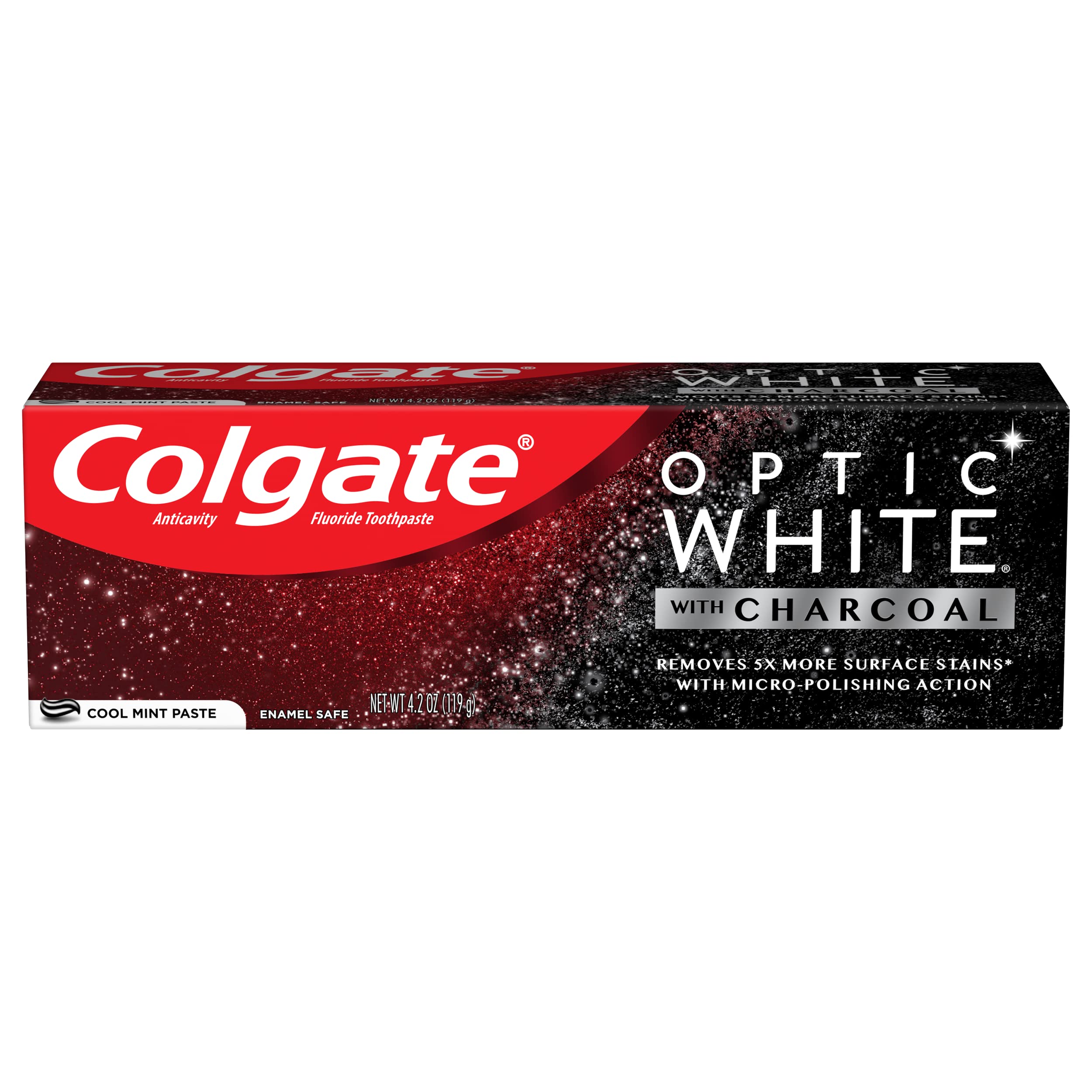 Colgate, Toothpaste with Charcoal Cool Mint Paste, 4.2 Ounce
