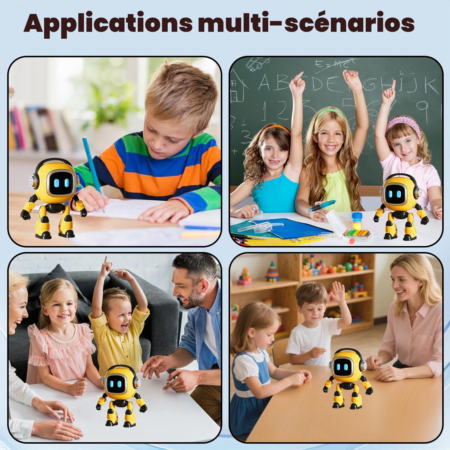 Robot Intelligence Artificielle, Robot Intelligent Alimenté par L IA, Robots Parlants Et Intelligents, Apprentissage Intelligent Interactif Et Éducatif, pour Fêtes d'anniversaire Famille