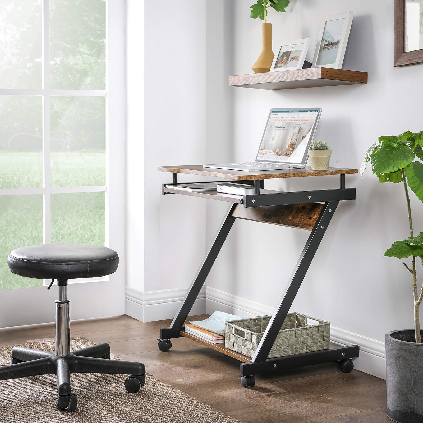 Buy SONGMICS Computer Table, Z Shape Desk, Compact, Simple Assembly