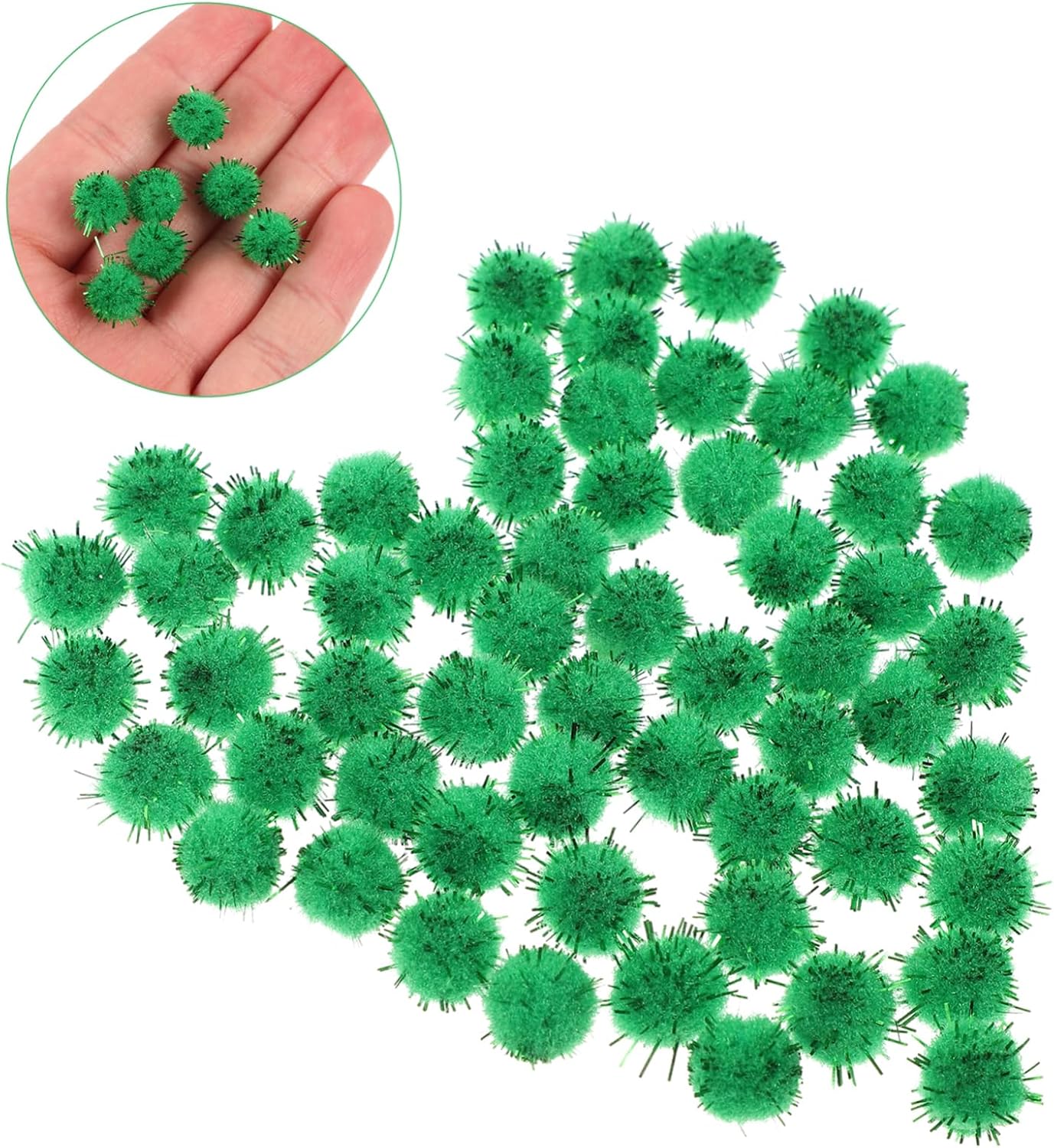 TEHAUX 10000pcs Pompoms Craft for Clothing Accessories Handmade Decorations and Creative Projects for Hats Shoes Bags