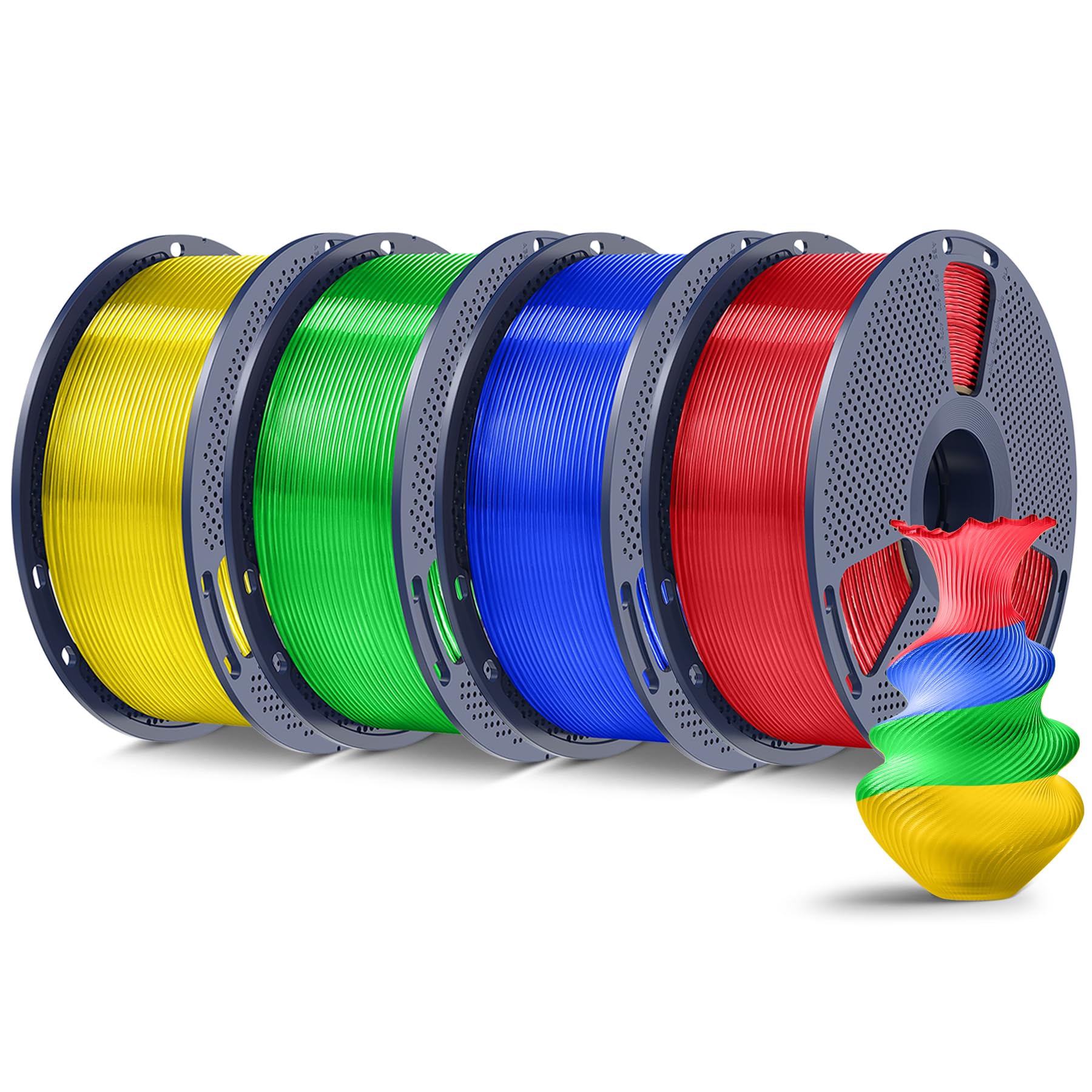 SUNLU Pack de 16 Colores Filamento PLA Plus, Filamento PLA+ Multicolor para Impresoras 3D 1.75mm, Embalado al Vacío Individualmente, 0.25kg/Bobina, Total 4kg, 16 Bobinas​ — view 31