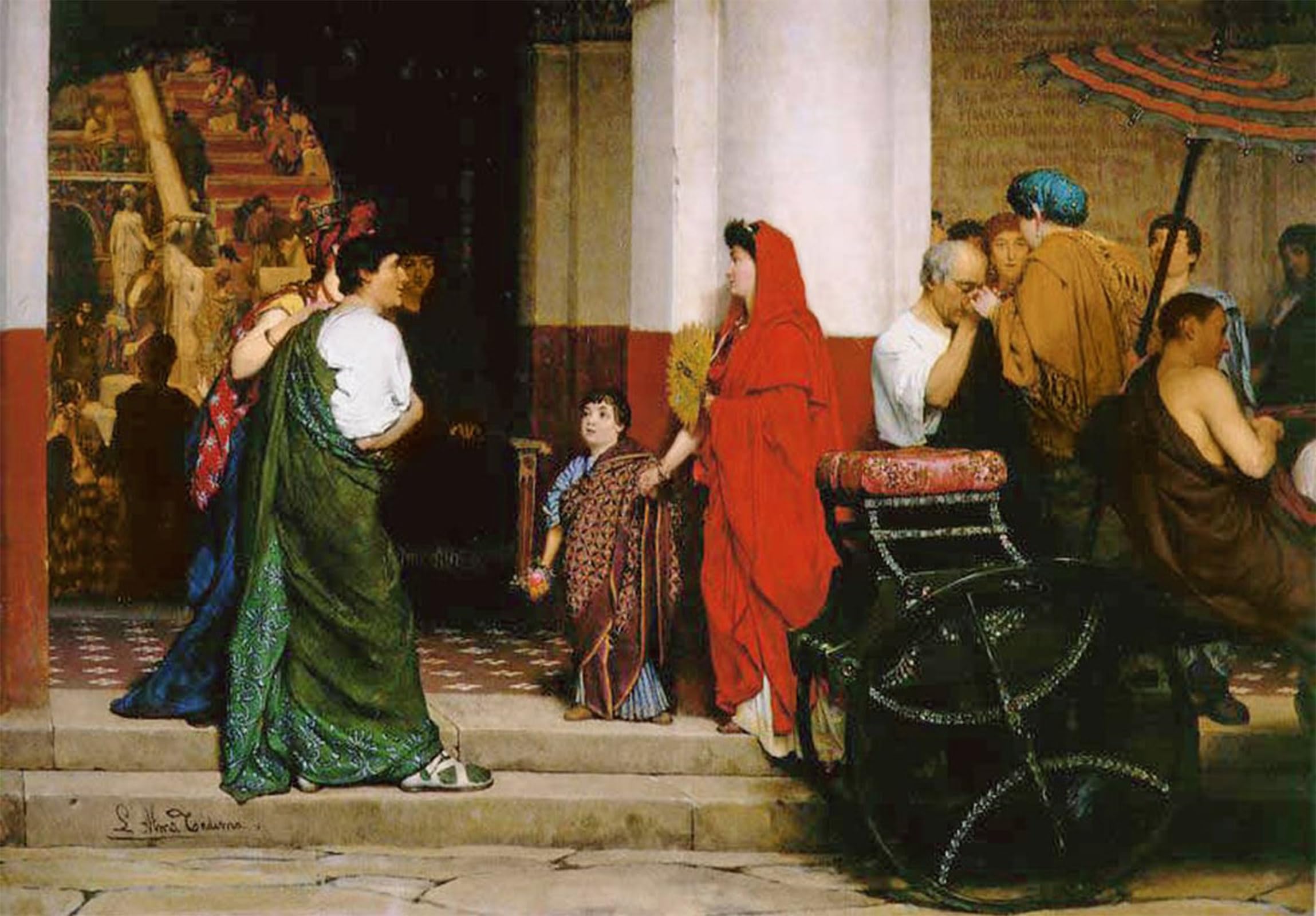 POSTERIIk Famous Print Pop Art Wall Art Graffiti Entrance to a Roman Theatre by Lawrence Alma Tadema Art Prints for Home Decor 60x90cm