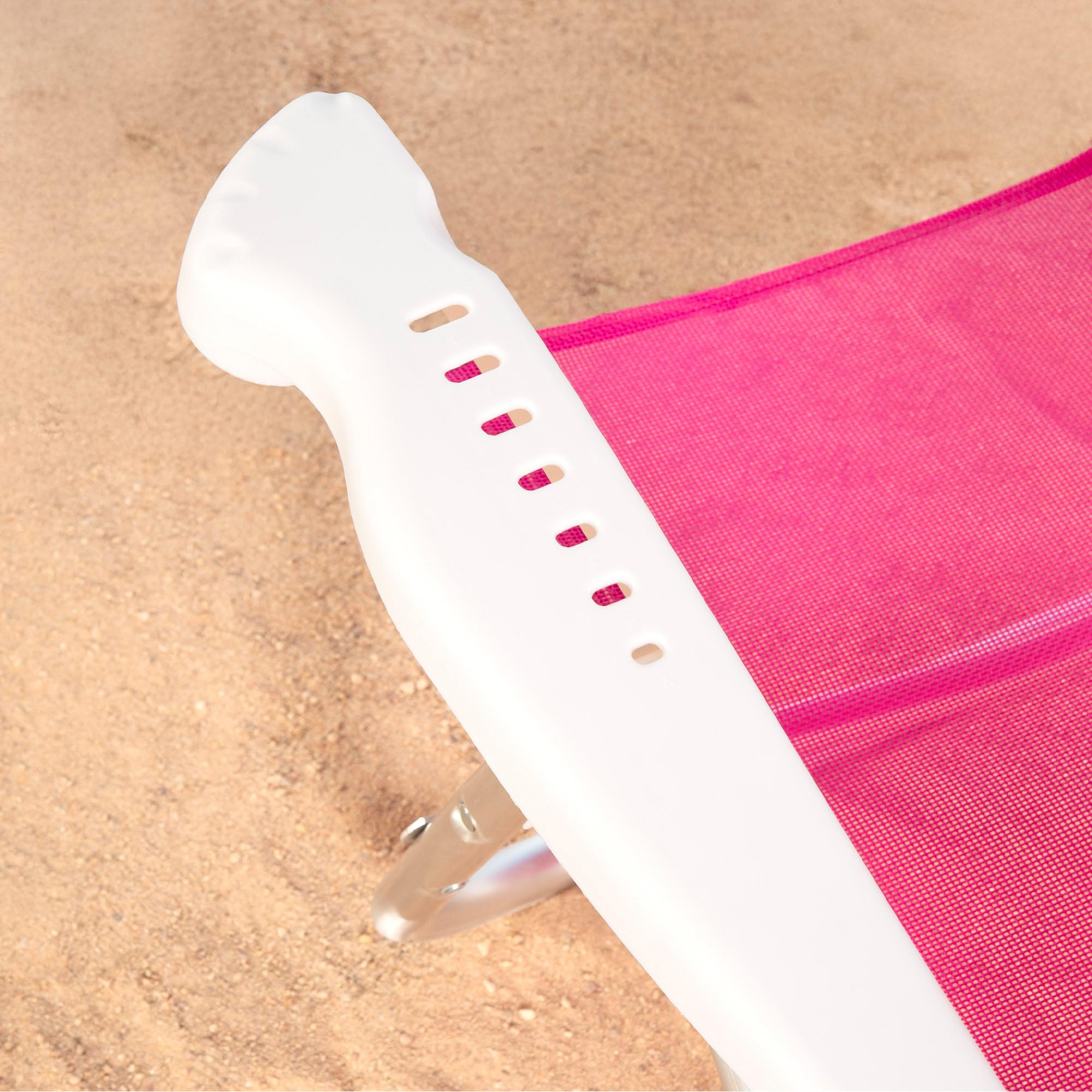 AKTIVE Chaise de Plage Pliable Basse, rayée, Mesure 47 x 49 x 82 cm, Multiposition, 8 Positions, textilène et Aluminium, Poids supporté 110 kg, poignée de Transport, chaises rembourrées (62685)