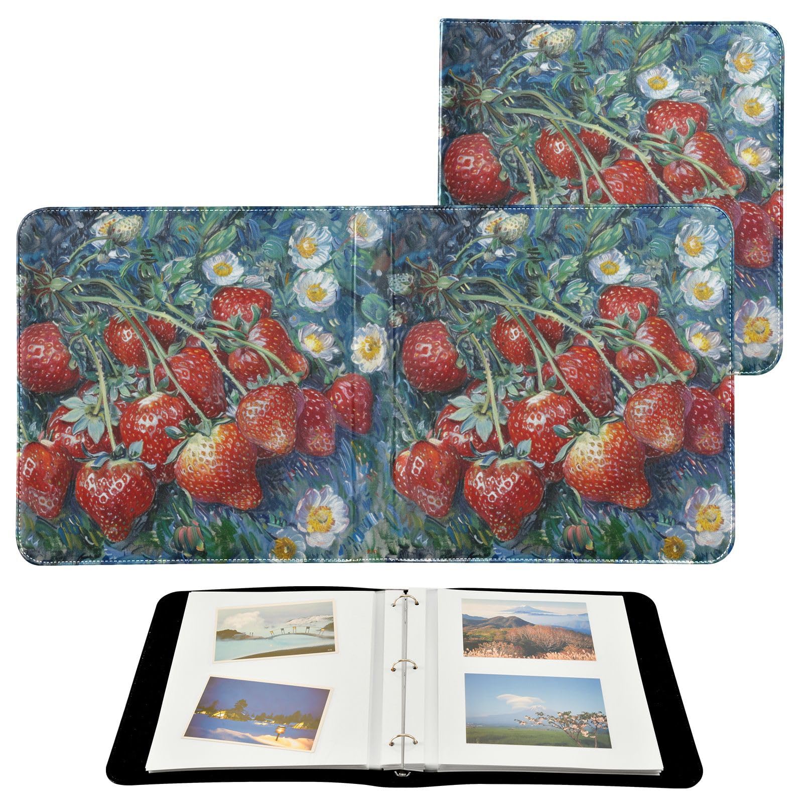 Amazon.com: BOENLE Photo Album 4x6 Van Gogh Strawberry Daisy