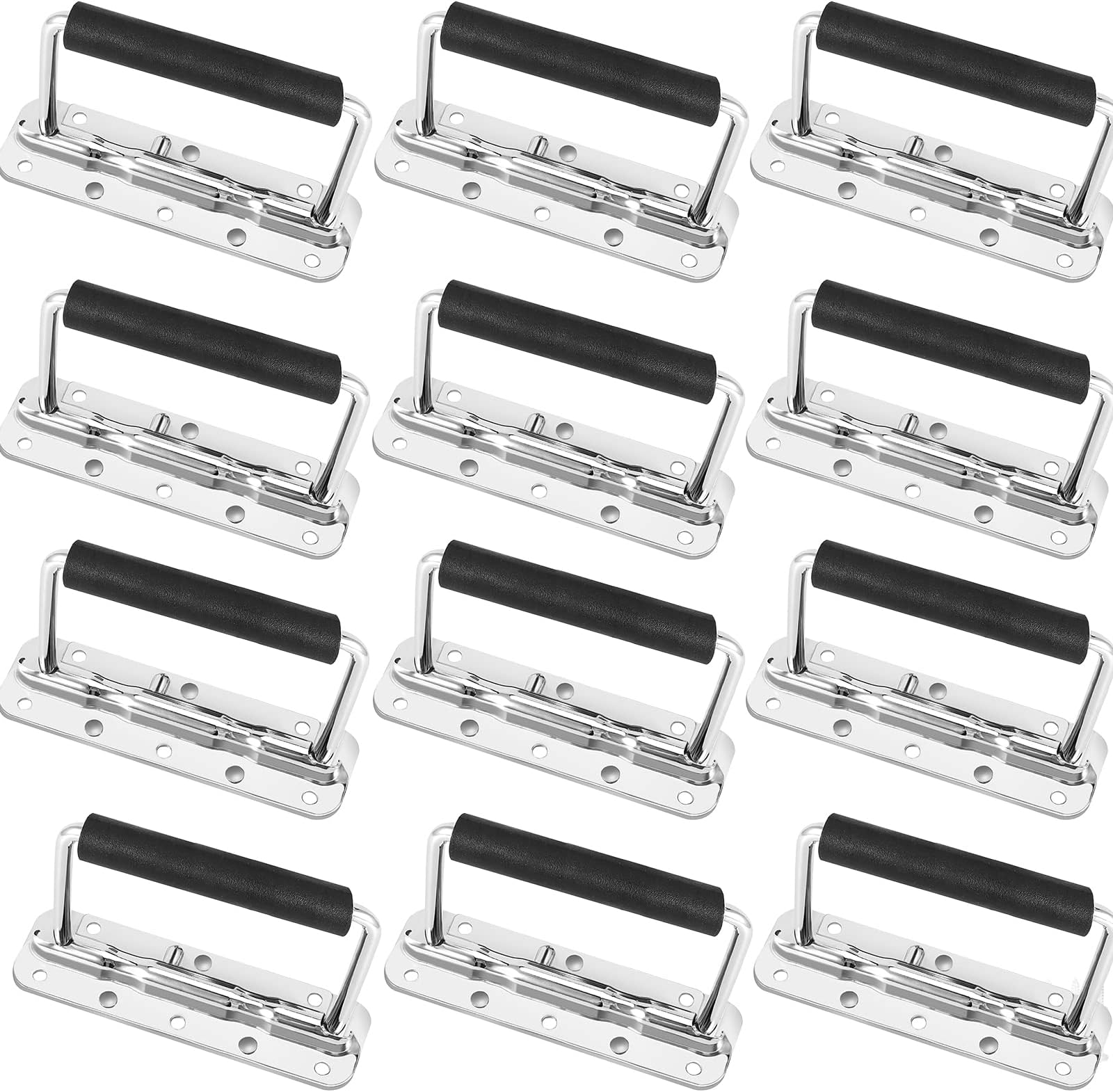 GENHAKON 12 PCS Chest Handles, Spring Loaded Case Handle, Wardrobe