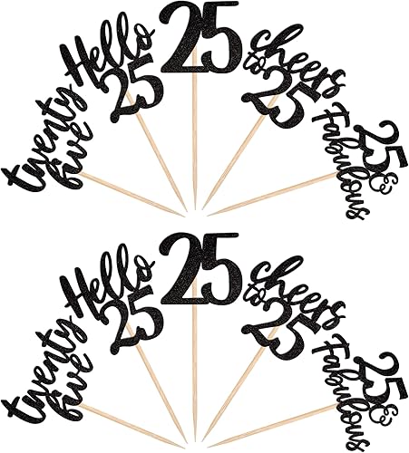 Vista 136 de 30 piezas de decoración negra para cupcakes de cumpleaños número 15 con purpurina de quince Hello 15 para cupcakes Mis membrillo a 15 años