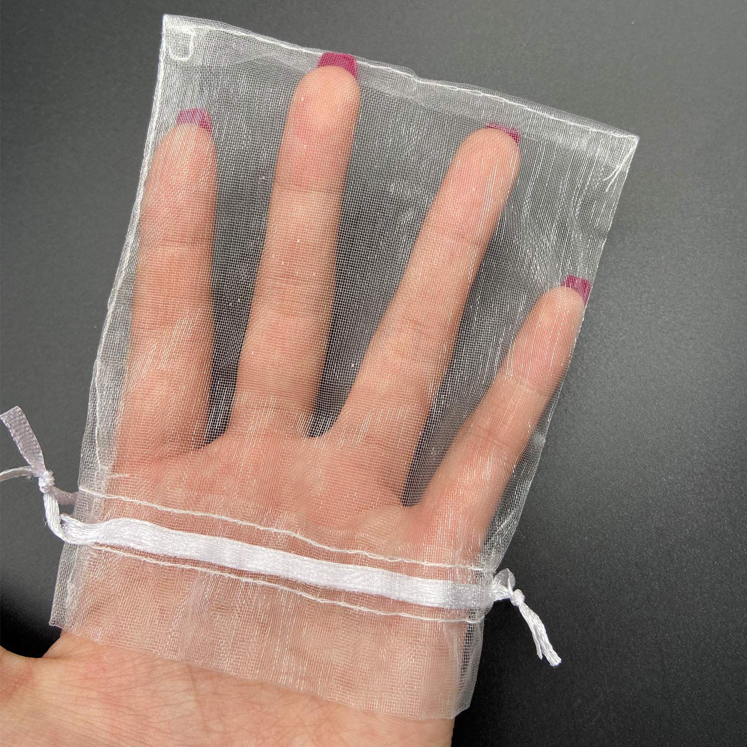 100 Sacs Organza 10x12cm - Sachets Cadeau Avec Cordon Pour Bijoux, Bonbons Et Faveurs De Mariage