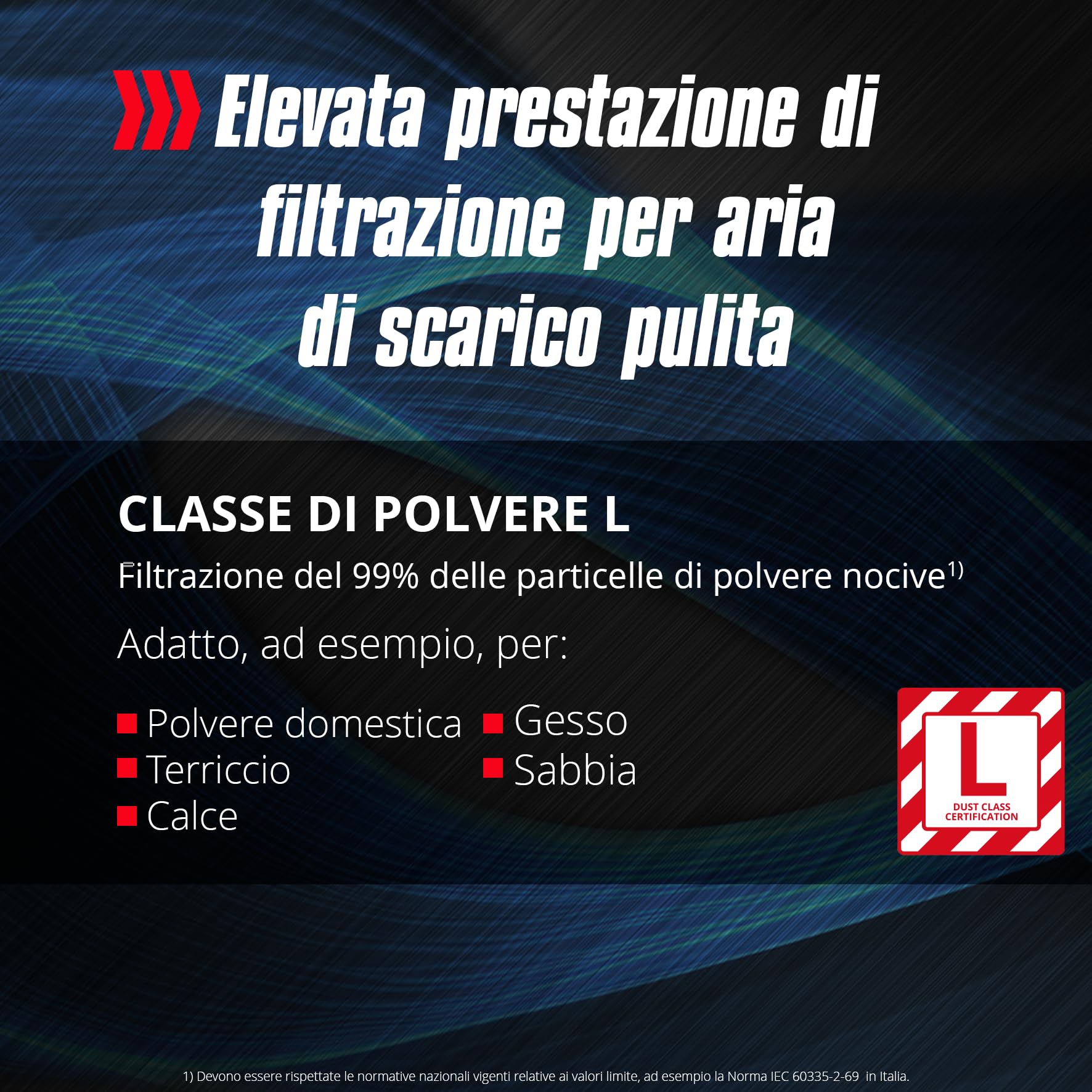 Einhell Aspirasolidi e Liquidi TE-VC 2340 SACL, 1.500 W, 225 mbar, Raggio d'Azione 9 m, Filtro Plissettato HEPA incl. sist. Pulizia Filtro, 40 L, Classe di Prot. Polvere L, Presa Autom. da 1.900 W