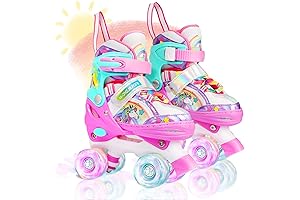Rainbow Unicorn Toddler Adjustable Roller Skates (Age 2-4)