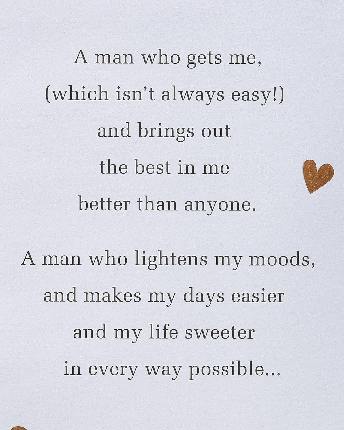 American Greetings Valentines Day Card for Him (A Good Man)