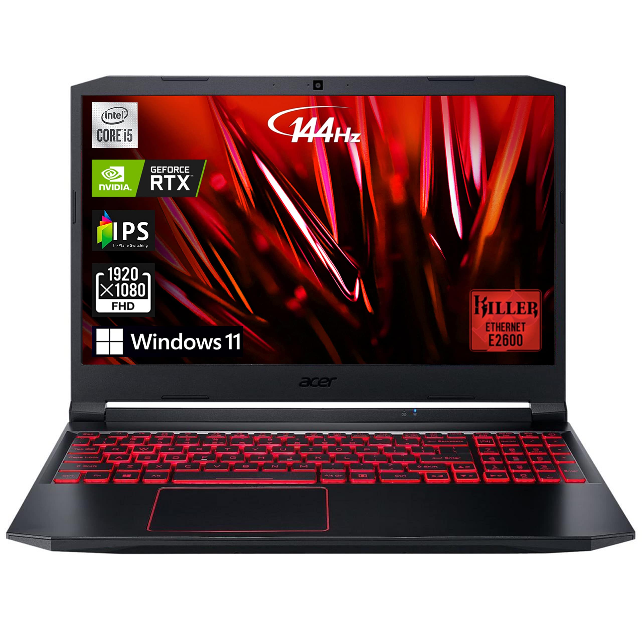 Acer Nitro 5 Gaming Laptop | i5-10300H | 15.6" FHD 144Hz | NVIDIA GeForce RTX 3050 | Killer Ethernet