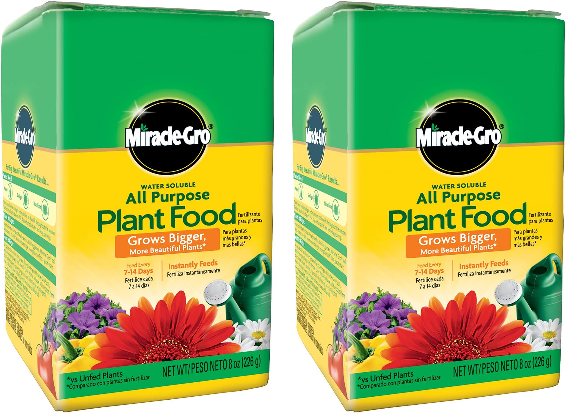 Water Soluble All Purpose Plant Food - Fertilizer For All Indoor or Outdoor Plants including Roses, Flowers, Vegetables, Houseplants, Trees, and Shrubs, 8 oz. (2-Pack)