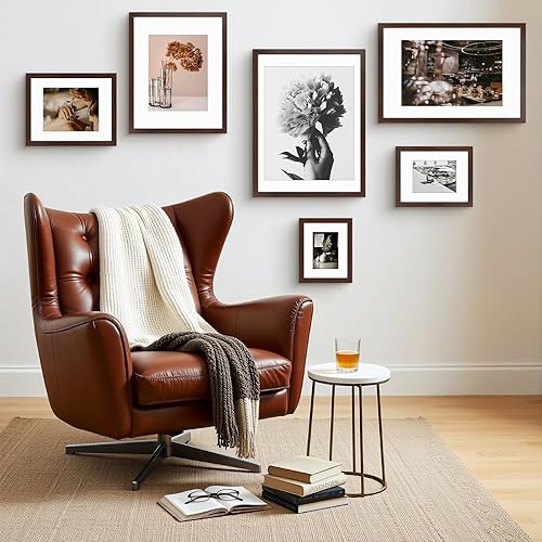 Vista 43 de Frametory, Los marcos de 16 x 20 pulgadas muestran imágenes de 11 x 14 pulgadas con paspartú o fotos de 16 x 20 pulgadas sin paspartú, vidrio Plata